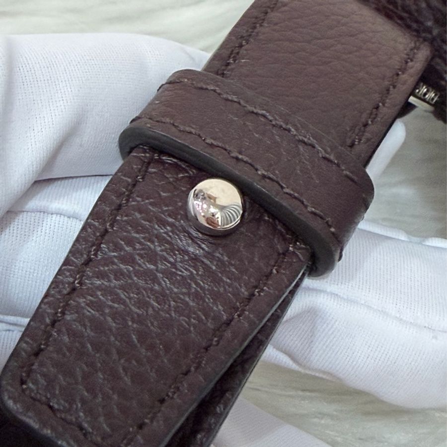 Dior 1ADPO095 SADDLE 赭紫紅皮 深咖 銀釦 馬鞍包 肩背包 斜背包 胸口包 斜挎包-48