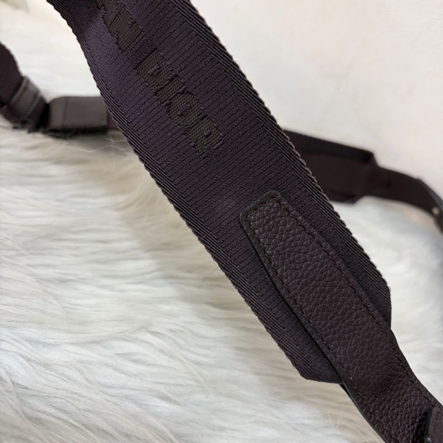Dior 1ADPO095 SADDLE 赭紫紅皮 深咖 銀釦 馬鞍包 肩背包 斜背包 胸口包 斜挎包-53