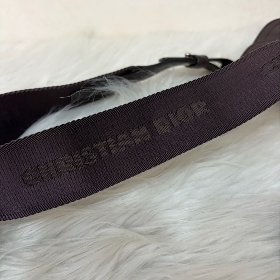 Dior 1ADPO095 SADDLE 赭紫紅皮 深咖 銀釦 馬鞍包 肩背包 斜背包 胸口包 斜挎包-56