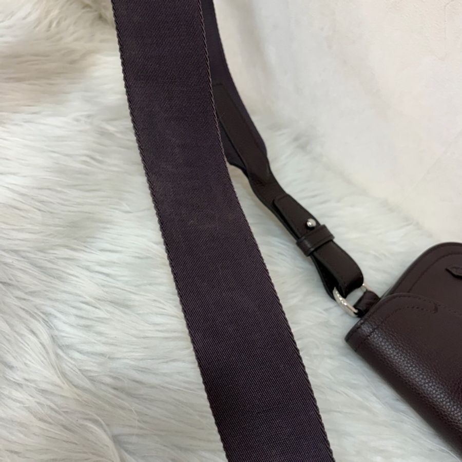 Dior 1ADPO095 SADDLE 赭紫紅皮 深咖 銀釦 馬鞍包 肩背包 斜背包 胸口包 斜挎包-61