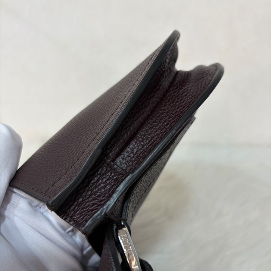 Dior 1ADPO095 SADDLE 赭紫紅皮 深咖 銀釦 馬鞍包 肩背包 斜背包 胸口包 斜挎包-67