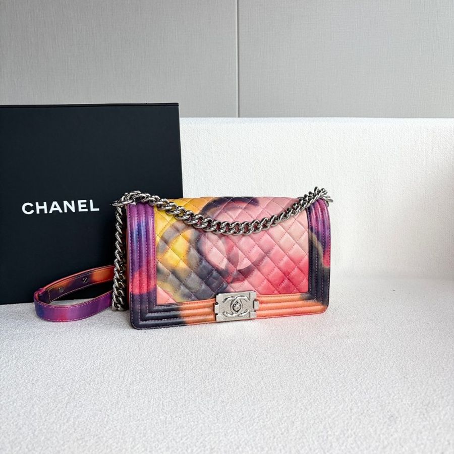 Chanel 水彩印花Leboy中號25cm 肩背包 斜背包-5