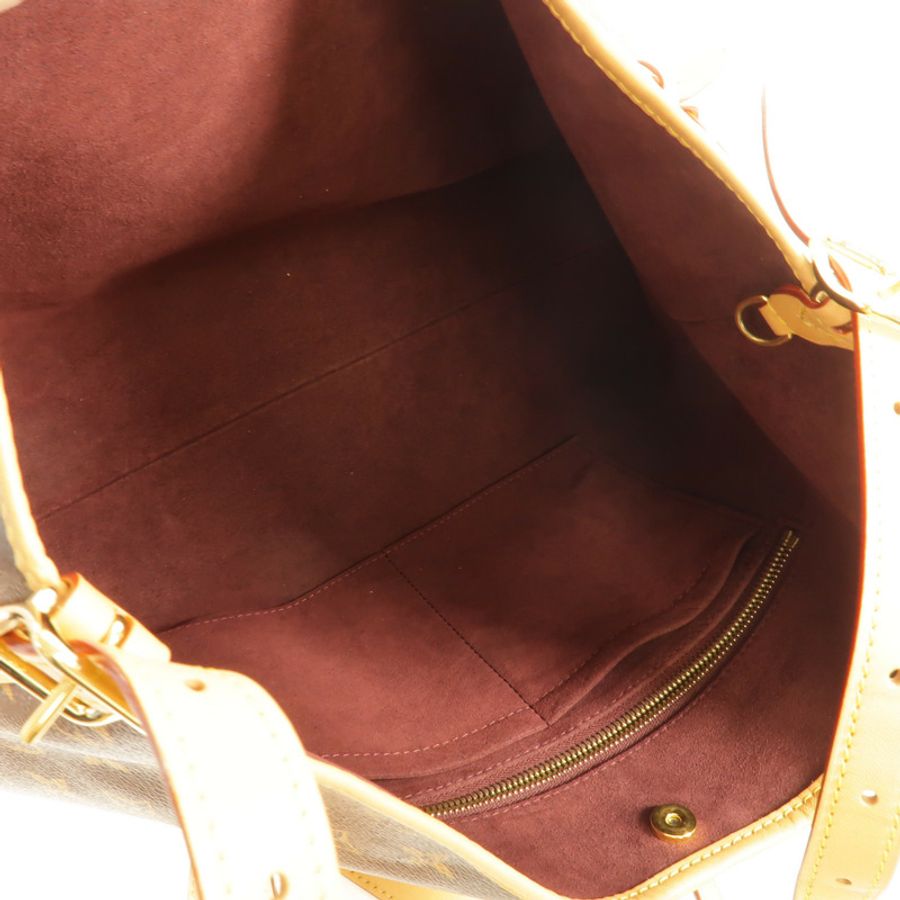LOUIS VUITTON Monogram Carry All MM金扣肩背袋-4