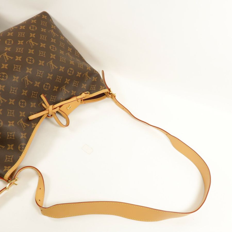 LOUIS VUITTON Monogram Carry All MM金扣肩背袋-5
