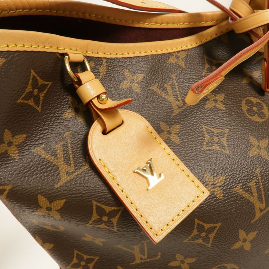 LOUIS VUITTON Monogram Carry All MM金扣肩背袋-6