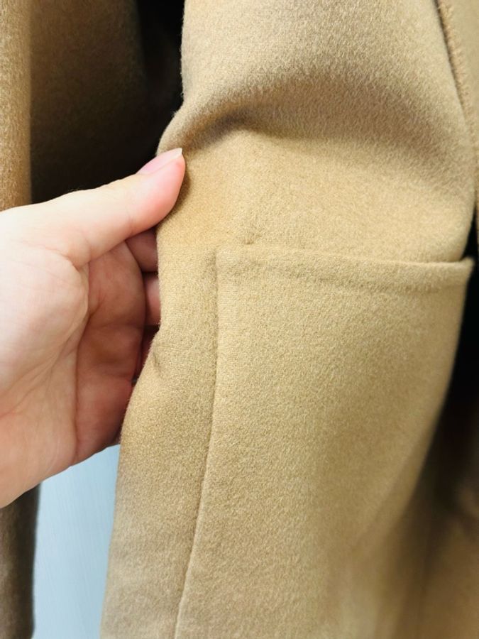 LOEWE 經典焦糖色連帽羊毛混紡大衣 EU38|全新吊牌未拆-12