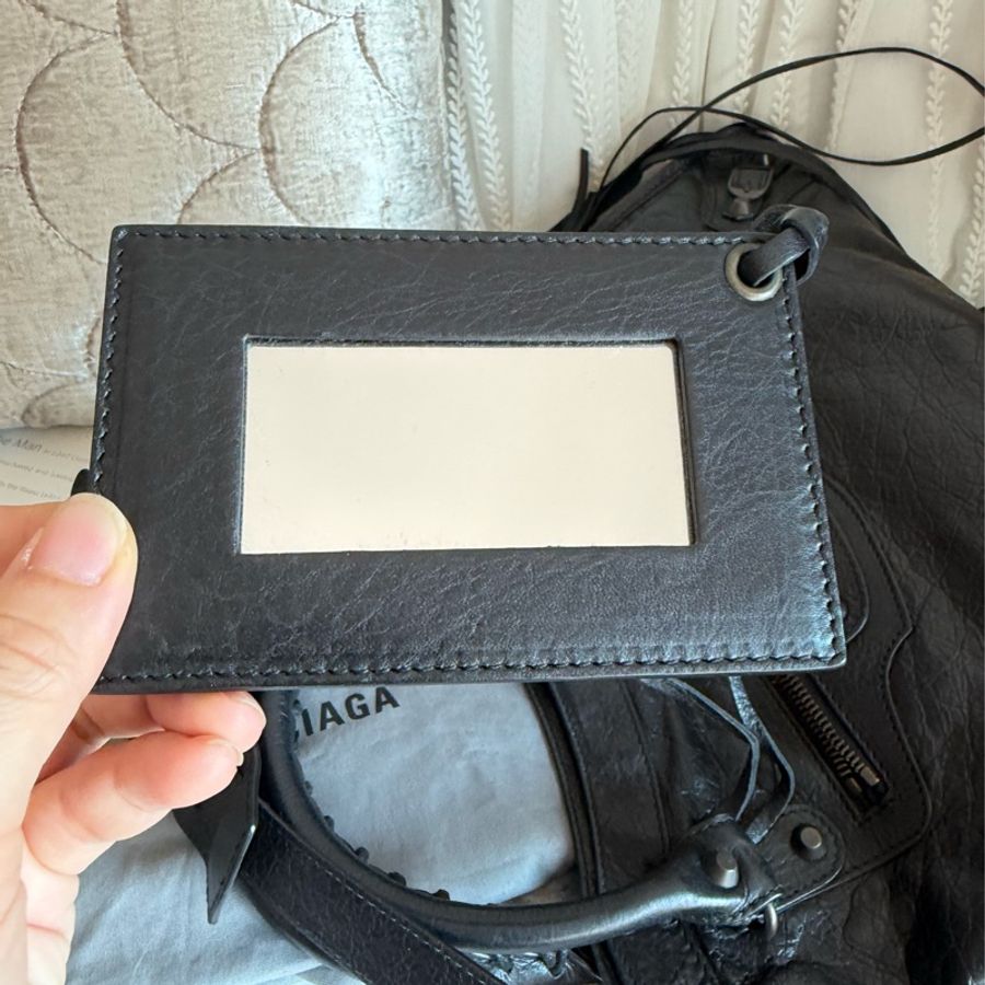 巴黎世家 BALENCIAGA 機車包 classic City Bag 黑色皮革 肩背包 側背包 托特包 男女合用-20