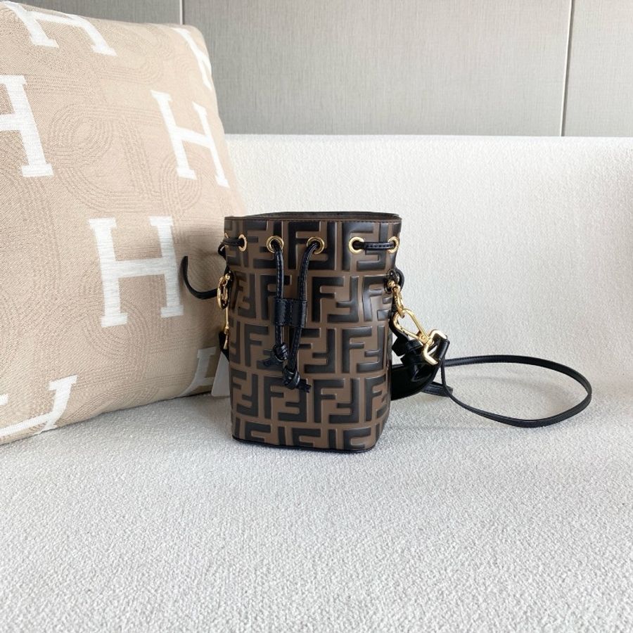 Fendi Mon Tresor抽繩老花水桶包mini-6