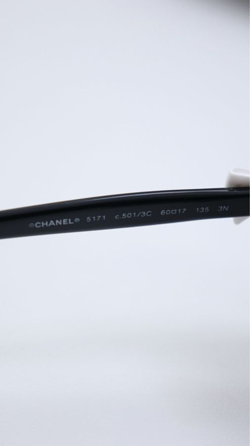 Chanel黑白蝴蝶结墨镜-15