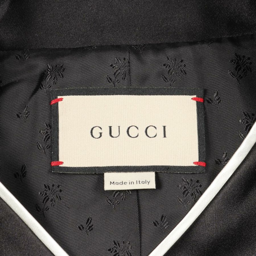 GUCCI GG紐扣 其他外套 絲綢 人造絲 黑色 二手 女裝-2