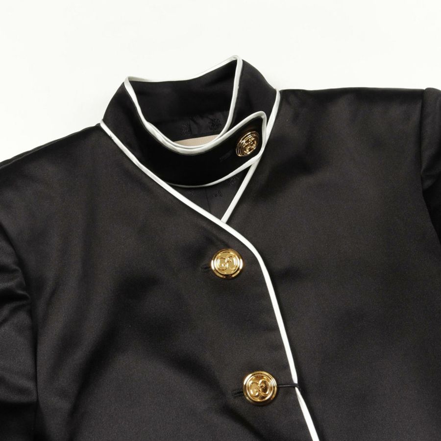 GUCCI GG紐扣 其他外套 絲綢 人造絲 黑色 二手 女裝-5