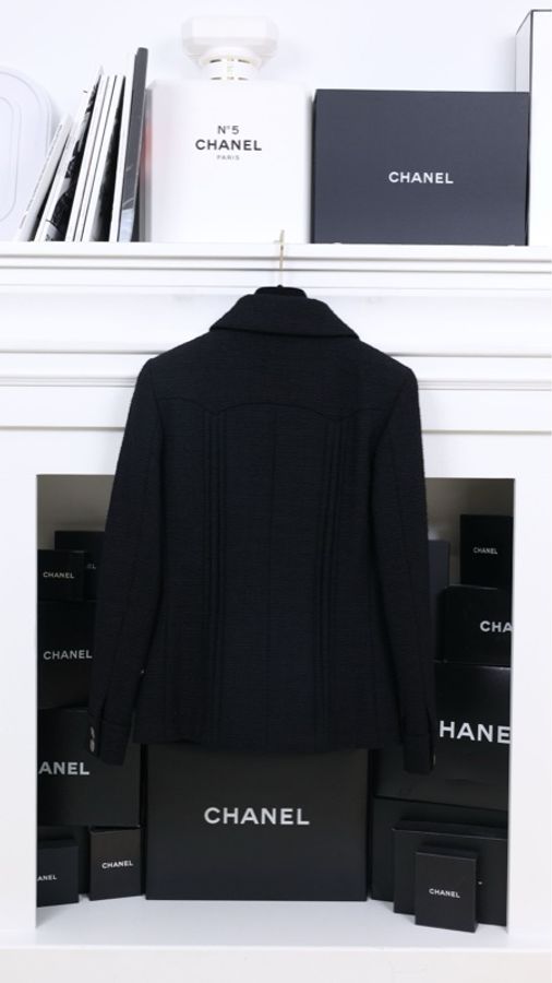 Chanel 17年古巴系列黑色粗花呢上衣外套-3