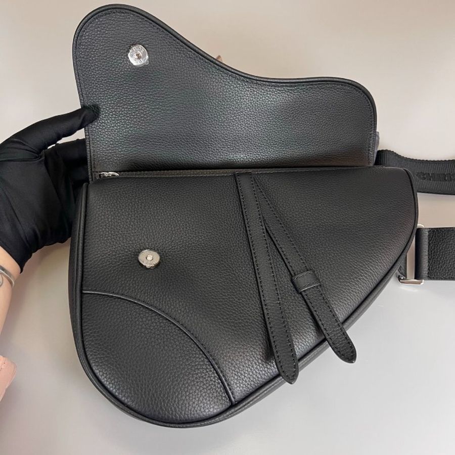DIOR 16-BO-0243 黑皮革Saddle馬鞍包-2