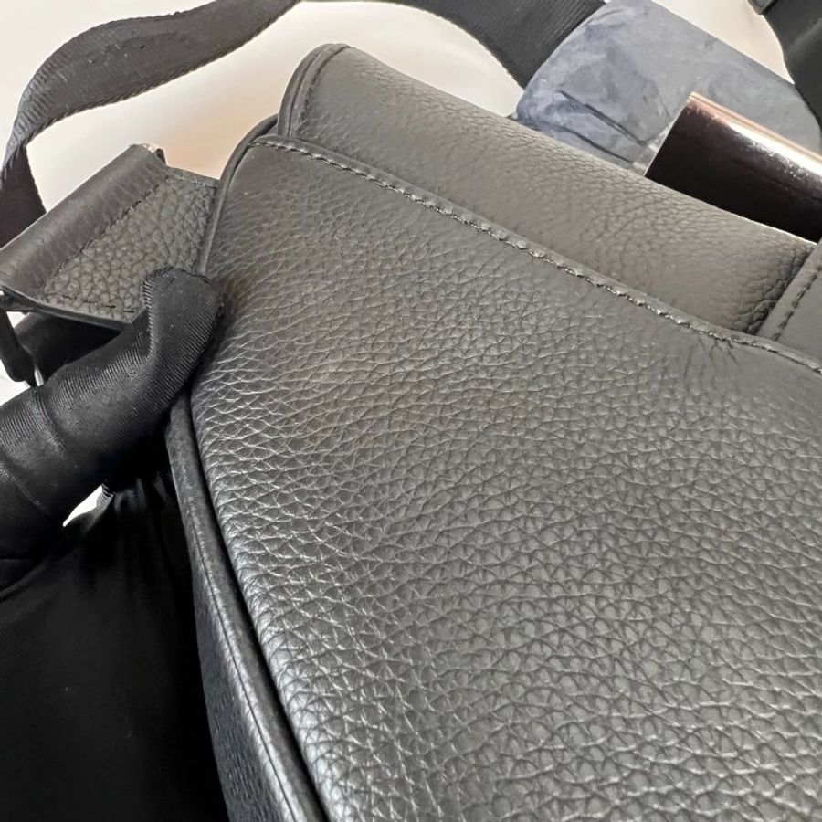 DIOR 16-BO-0243 黑皮革Saddle馬鞍包-4