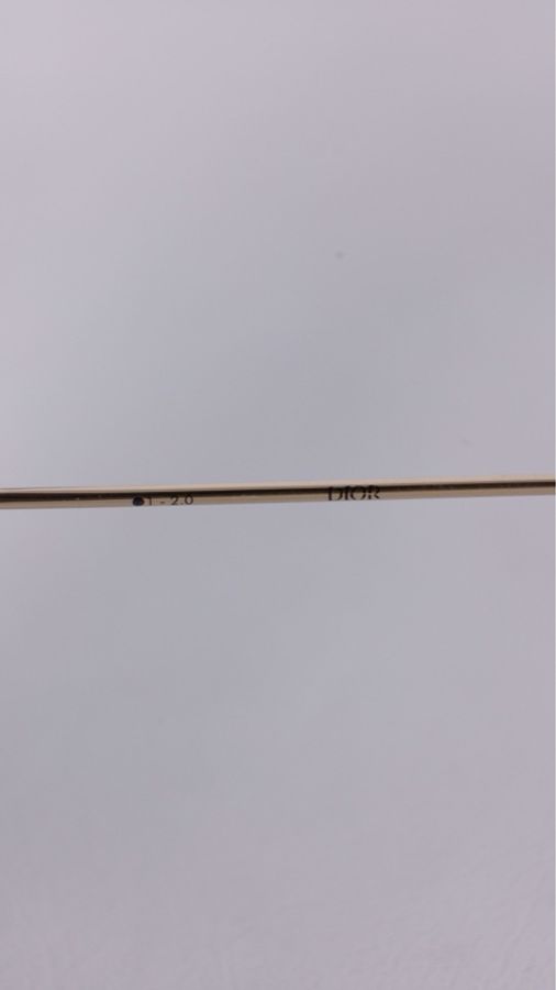 Dior蓝色镜片细边金框架墨镜-17