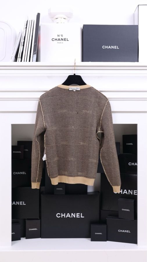 Dior条纹logo针织衫-4