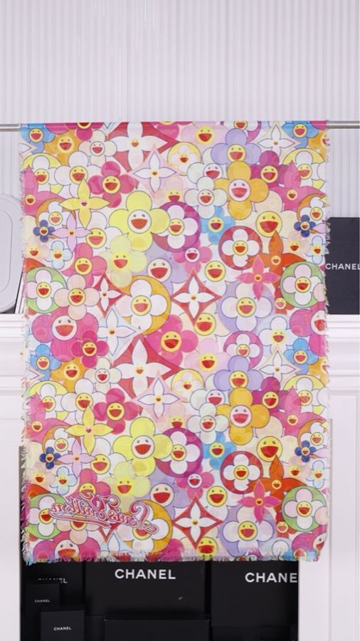 LV x 村上隆 Murakami Takashi 太阳花丝巾-6