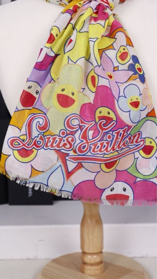 LV x 村上隆 Murakami Takashi 太阳花丝巾-11