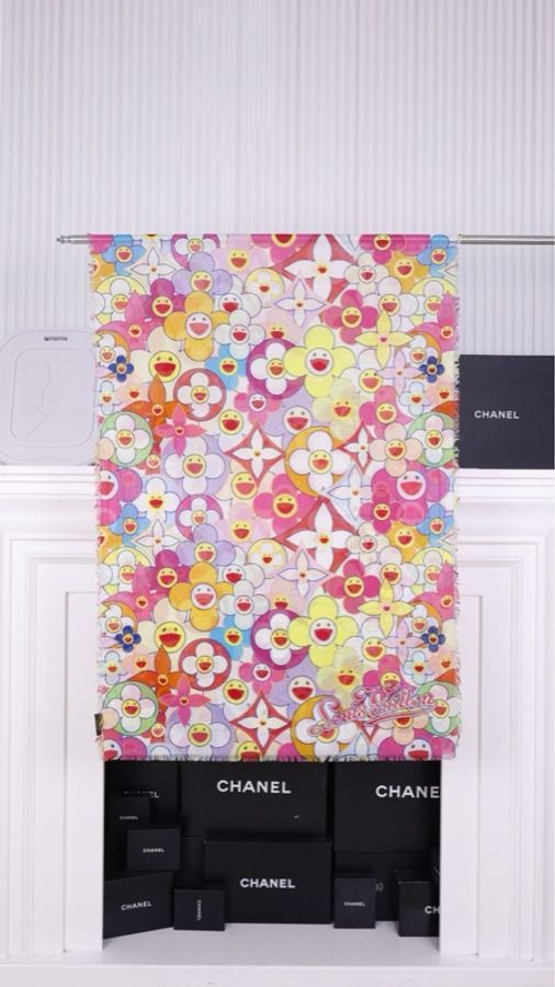 LV x 村上隆 Murakami Takashi 太阳花丝巾-12