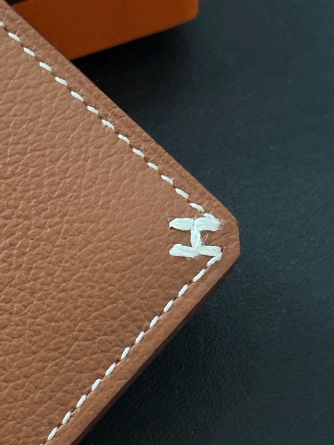 Hermee H Sellier Card Holder 卡包 gold金棕色 Evercolor皮-2