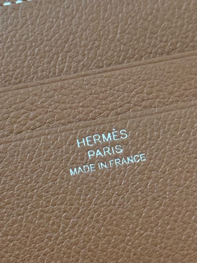 Hermee H Sellier Card Holder 卡包 gold金棕色 Evercolor皮-3