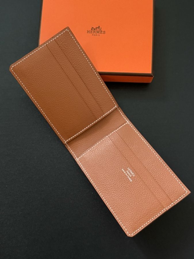 Hermee H Sellier Card Holder 卡包 gold金棕色 Evercolor皮-4