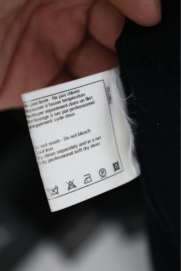 Chanel 09年黑色针织CC logo短袖连衣裙-16
