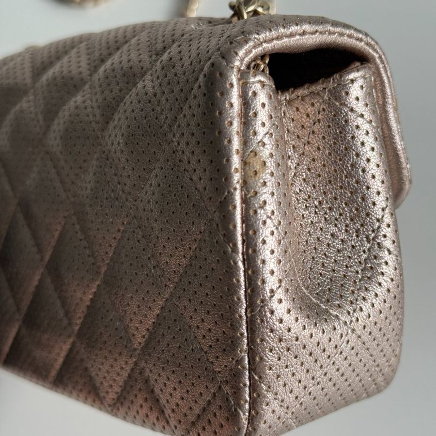 98新🆕 Chanel 香奈兒 Mini CF 香檳金色金釦-13