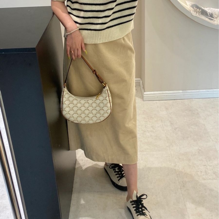 【98新 保值款❤️大牌平替✨ 全網最低價!】Celine/賽琳 AVA凱旋門 白色老花腋下包(下單前先詢問庫存❗️❗️)-1