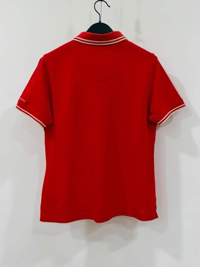BURBERRY GOLF 線條滾邊戰馬POLO上衣 紅色-3