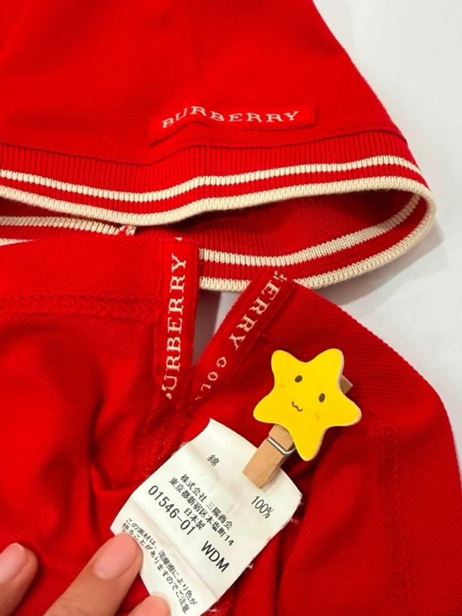 BURBERRY GOLF 線條滾邊戰馬POLO上衣 紅色-9