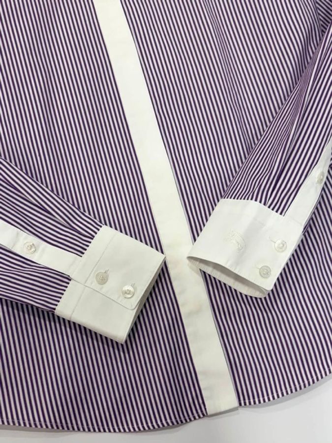 BURBERRY 倫敦 直條紋戰馬襯衫-5