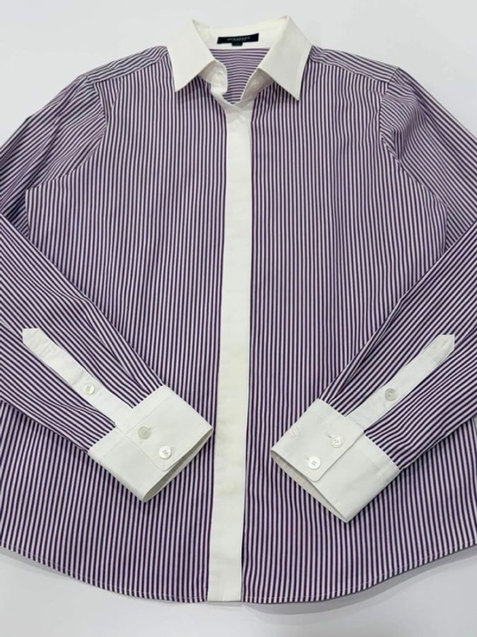 BURBERRY 倫敦 直條紋戰馬襯衫-6