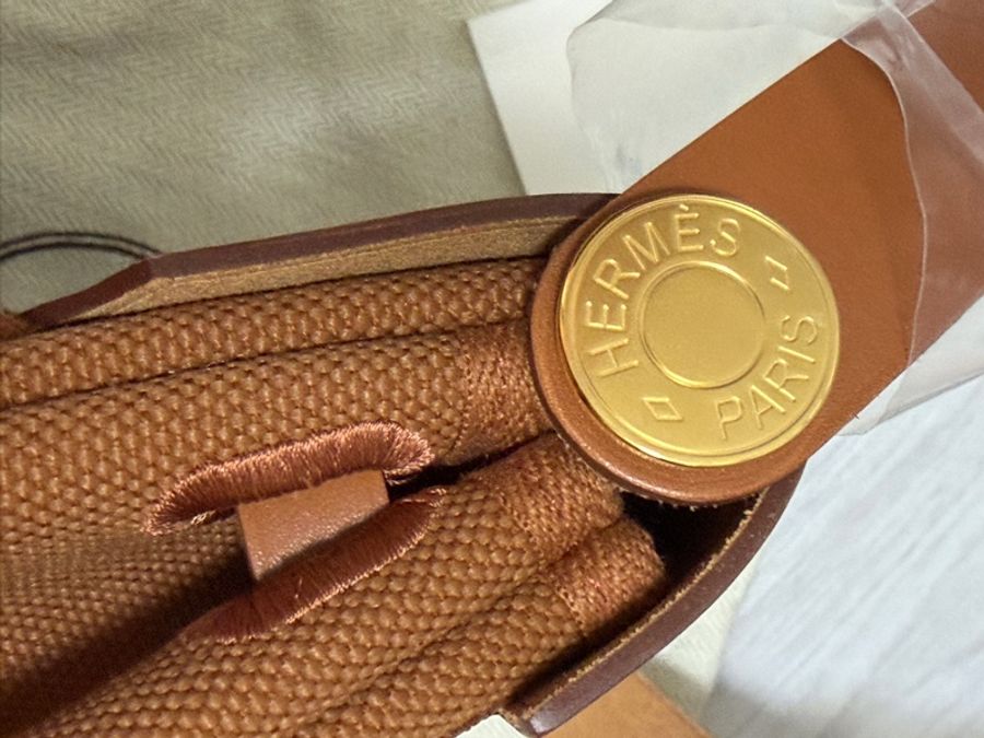 Hermès Mini Herbag 20 金扣|咖啡色|全新未使用-2