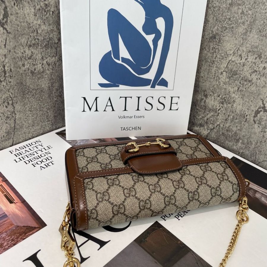 Gucci 1955系列 法棍mini 鏈條包 二合一 帶卡包 新款-3