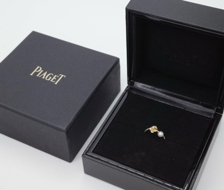 Piaget 伯爵經典玫瑰珍珠戒指-5
