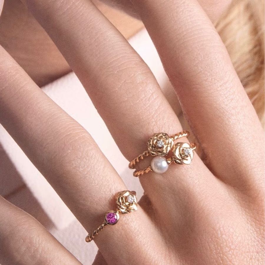 Piaget 伯爵經典玫瑰珍珠戒指-6