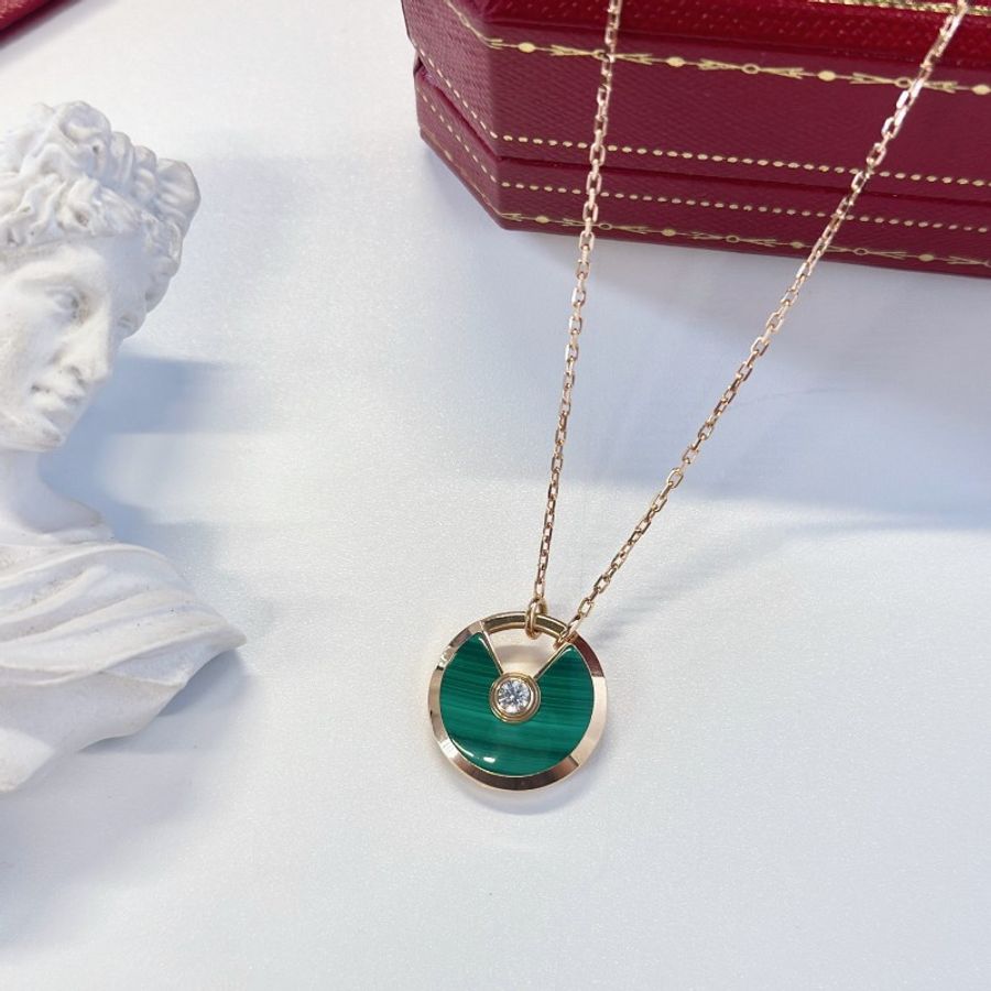 Cartier Amulette de Cartier 大號綠色護身符項鍊 19年全套-1