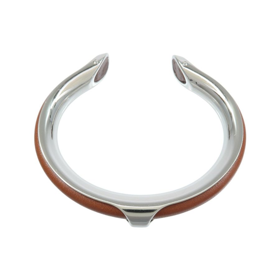 HERMES 金屬/皮革Bangle手鐲-3