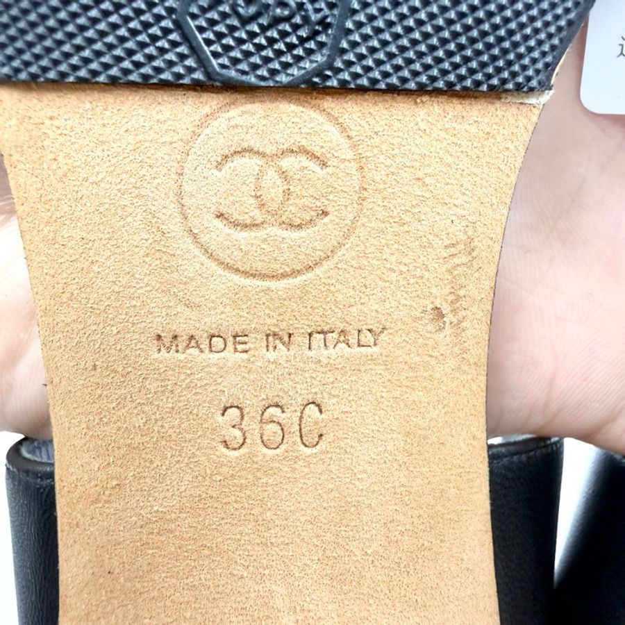 Chanel香奈兒黑色珍珠跟高跟鞋36碼 98新-5