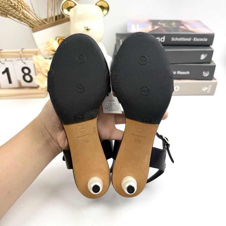 Chanel香奈兒黑色珍珠跟高跟鞋36碼 98新-7