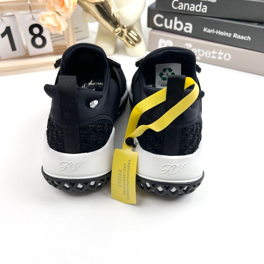 Roger Vivier RV 36.5碼 黑色鑽扣厚底運動鞋 98新-3