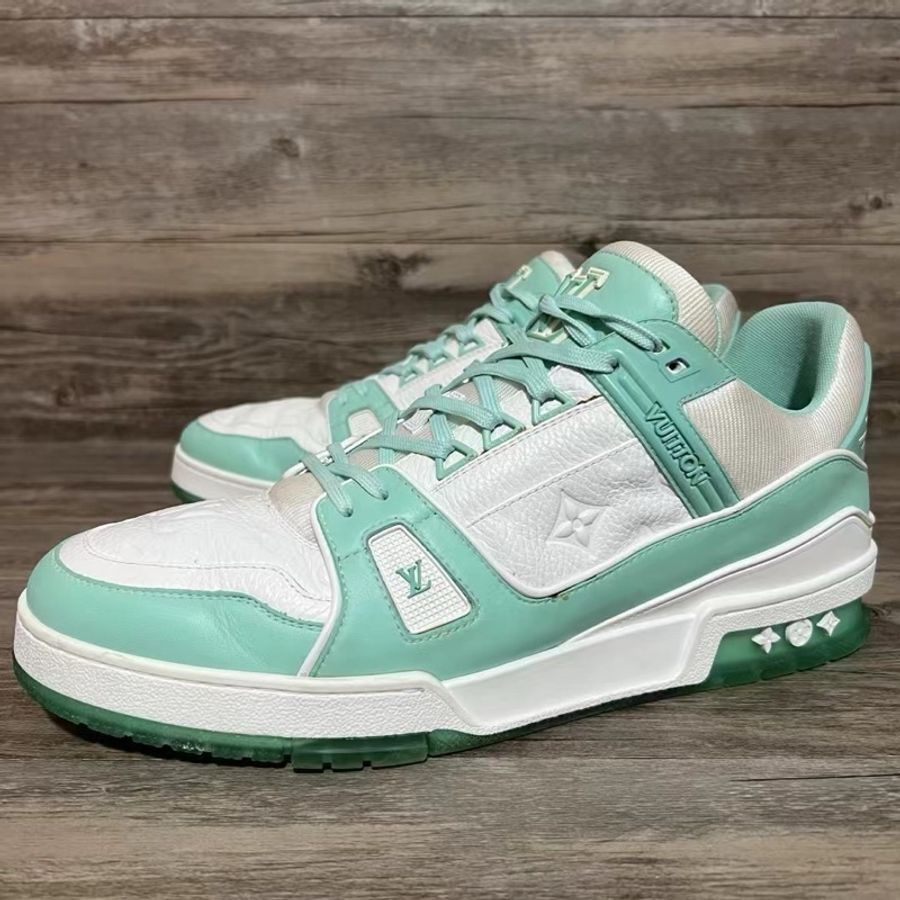 Louis Vuitton路易威登 trainer 蒂芙尼 薄荷綠 白綠 44碼-0