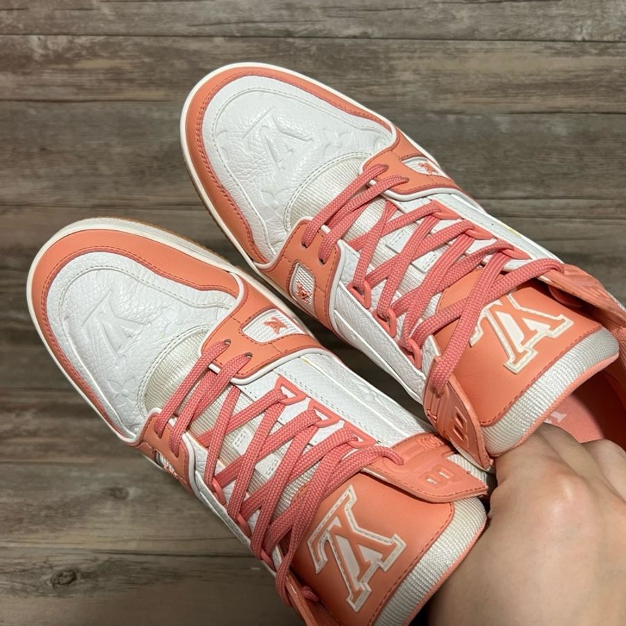 Louis Vuitton路易威登 trainer 白粉 水蜜桃 42碼-4