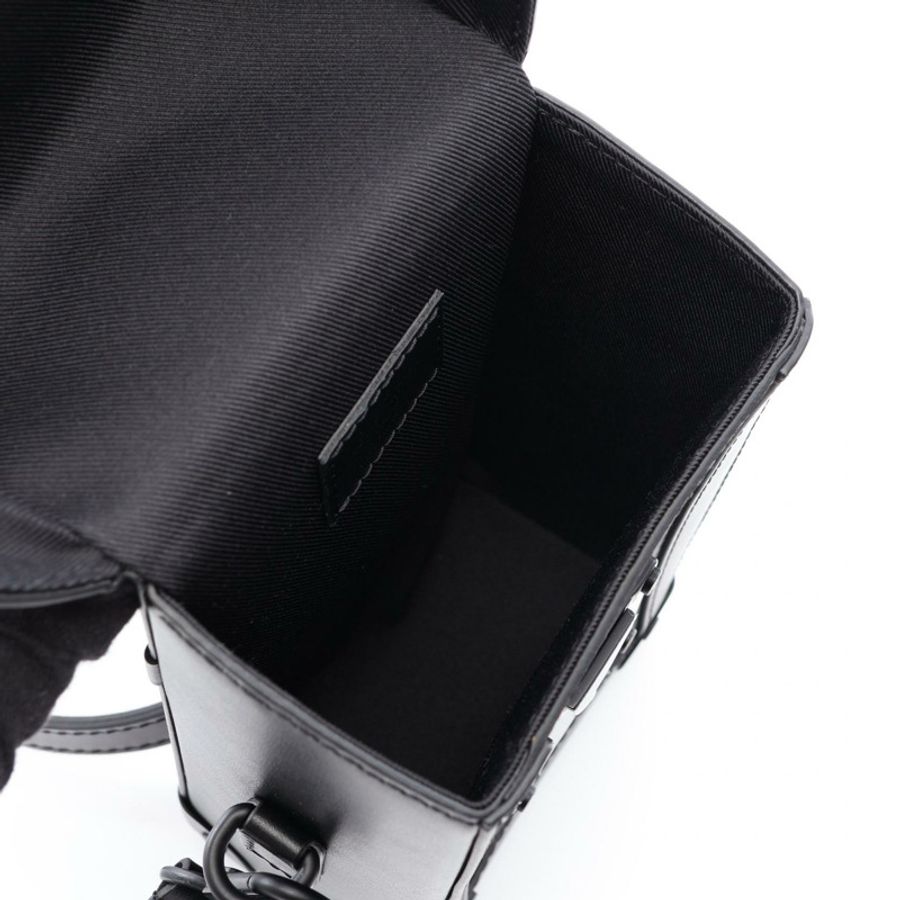 路易威登 (LOUIS VUITTON) 直式行李箱造型穿戴式皮夾單肩斜背包 M82077 黑色-2