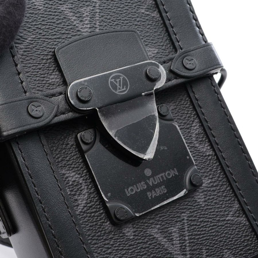 路易威登 (LOUIS VUITTON) 直式行李箱造型穿戴式皮夾單肩斜背包 M82077 黑色-5