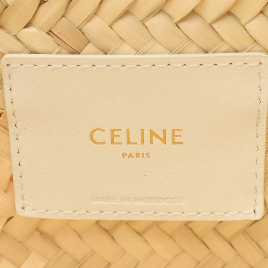 CELINE Teen Triomphe Pannier 2WAY 單肩包 L104F3E9501BC 皮革拉菲草米白色 新款 女士-3