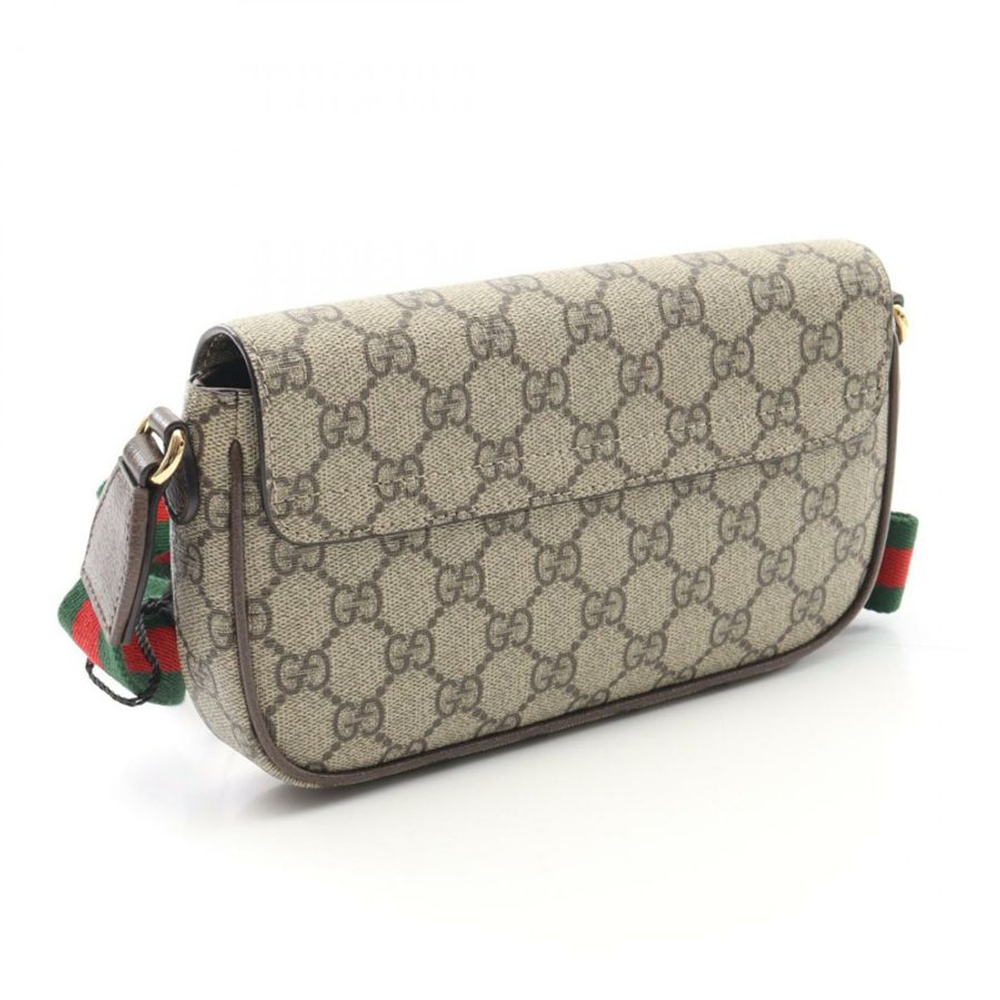 GUCCI Ophidia迷你包 GG Supreme 單肩包 76496196IWG8745 PVC塗層帆布皮革 米棕色 新款 女士-1