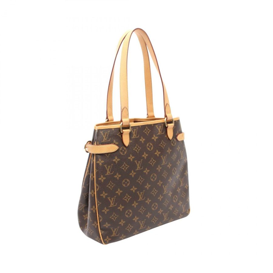 路易威登 Batignolles 直式 Monogram 手提包 M51153 PVC 塗層帆布皮革棕色二手女款-1