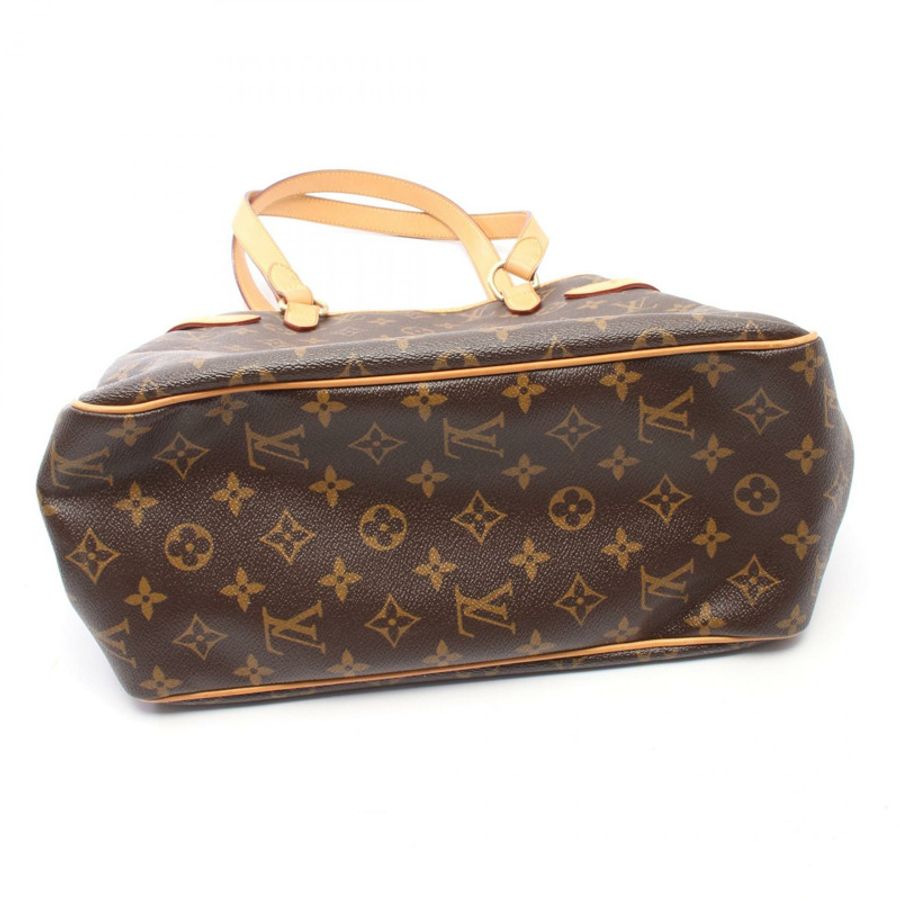 路易威登 Batignolles 直式 Monogram 手提包 M51153 PVC 塗層帆布皮革棕色二手女款-6